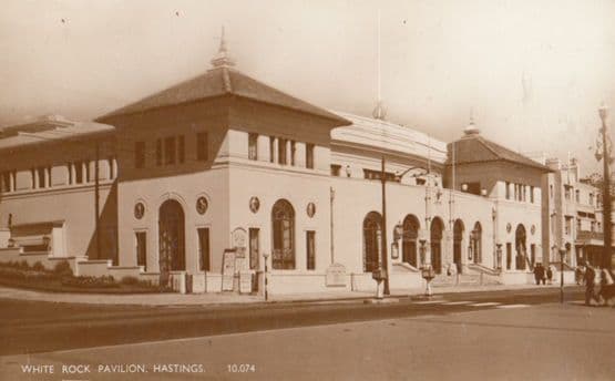 White Rock Pavillion Hastings Real Photo Postcard