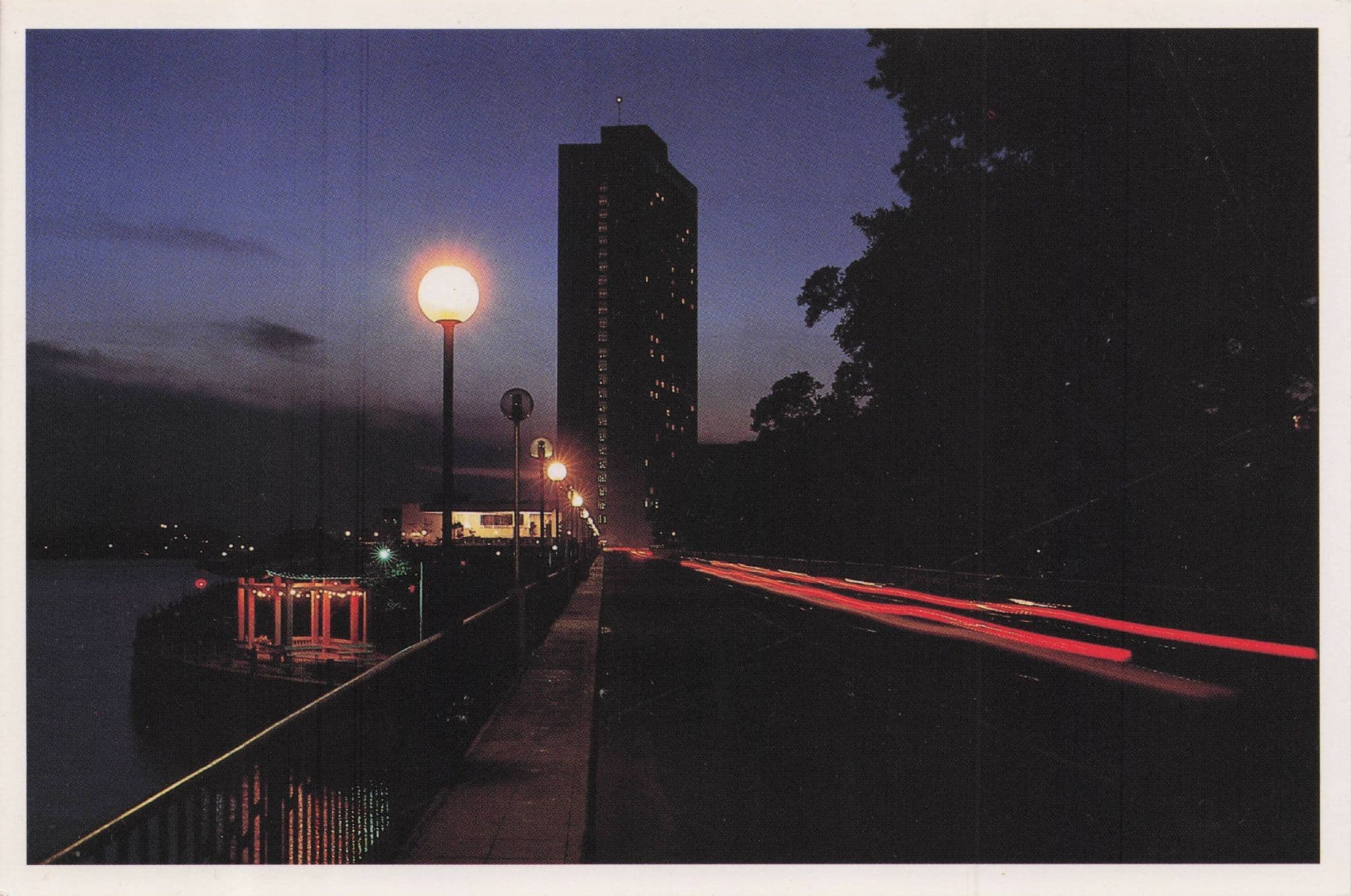 White Swan Hotel Guangzhou China Night Illuminations Postcard