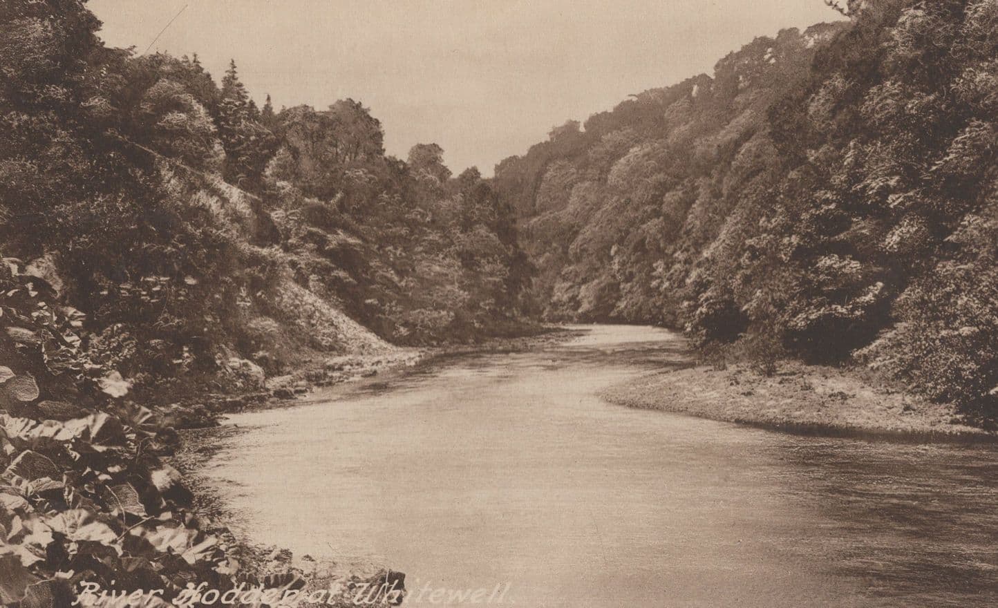 Whitewell River Hodder Lancashire Old Postcard