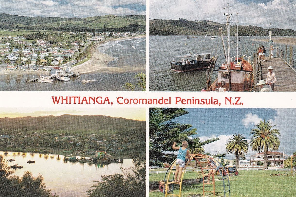 Whitianga Childrens Playground Boats New Zealand Postcard