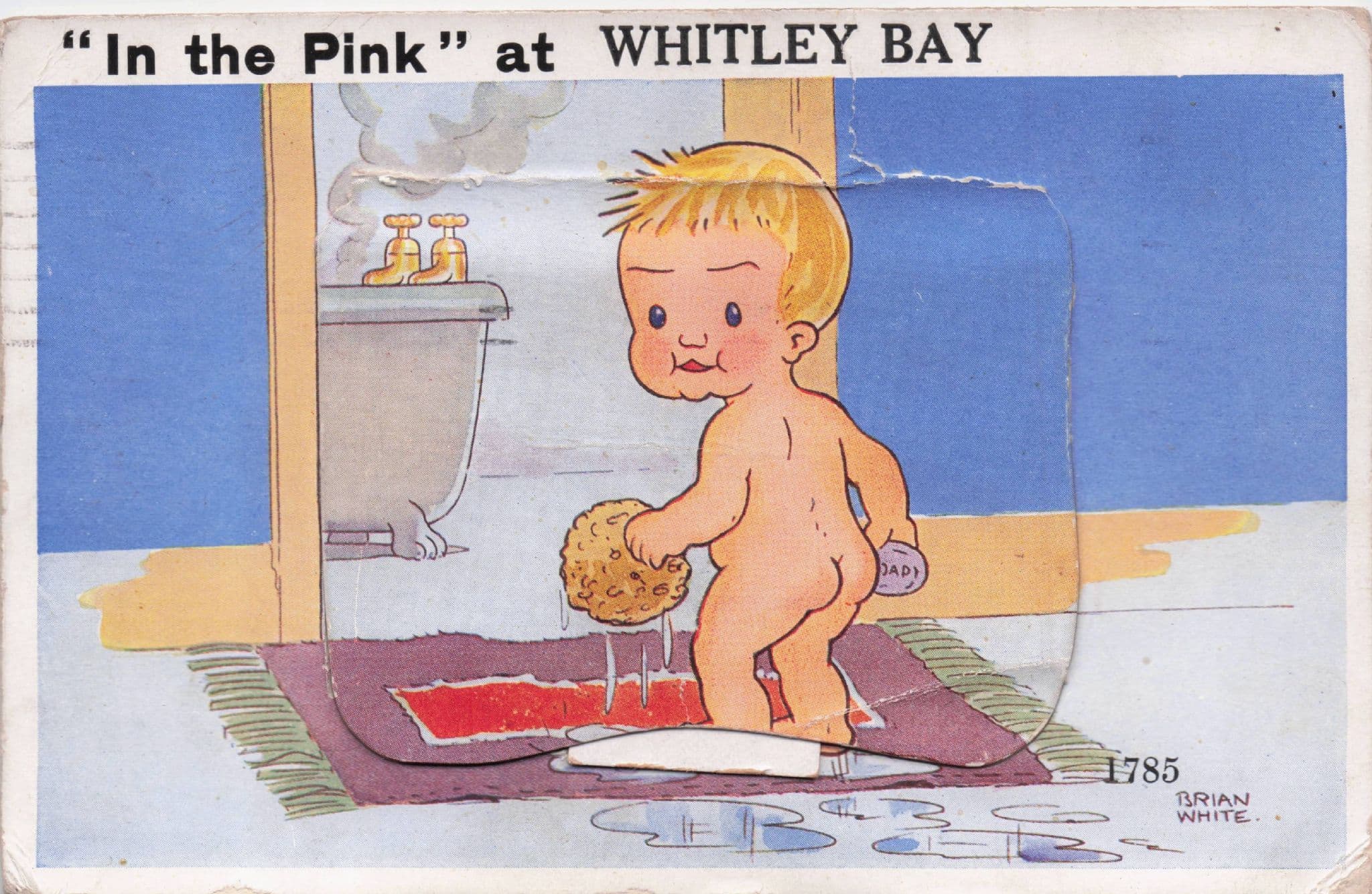 Whitley Bay Mailing Novelty Tyne & Wear Comic Old Postcard