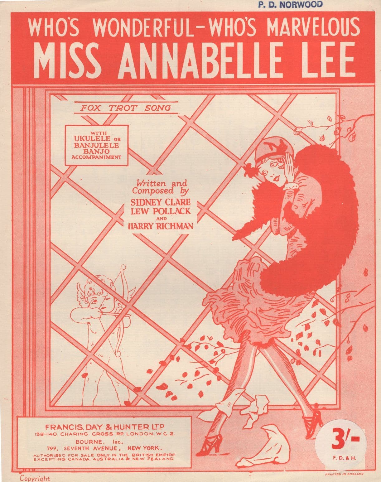 Who's Wonderful Who's Marvelous Miss Annabelle Lee Sheet Music