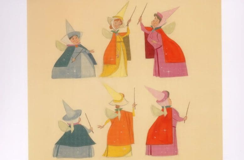 Wicked Witches Sleeping Beauty Storyboard Film Artist Postcard