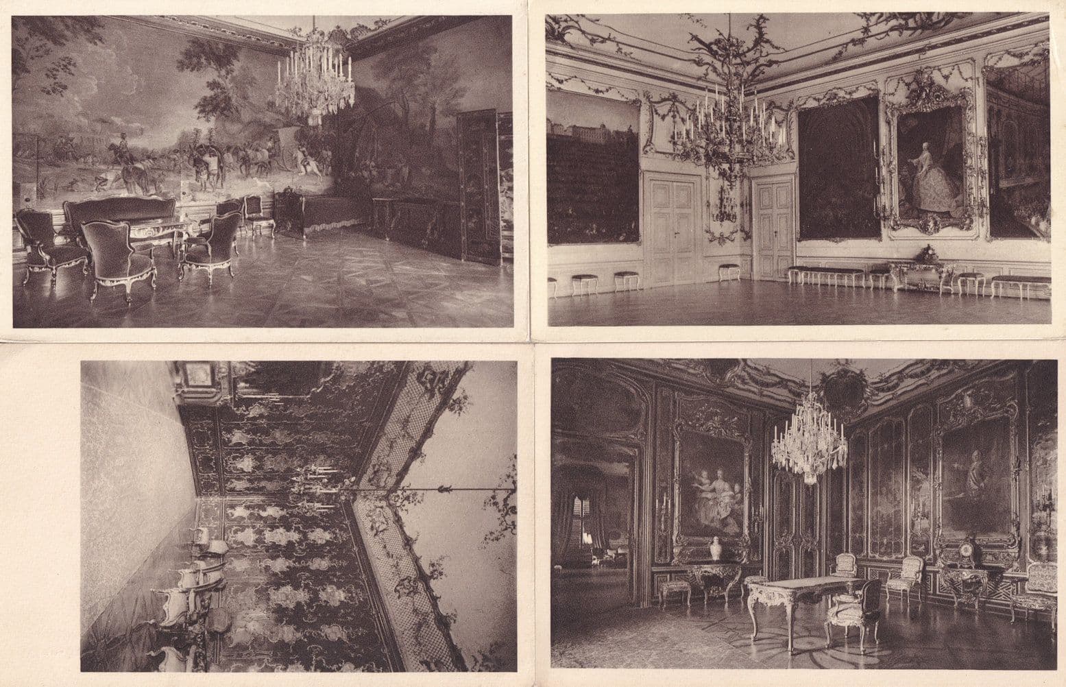 Wien Schonbrunn Palace Schlob Austria 4x Rare Antique Interior Postcard s