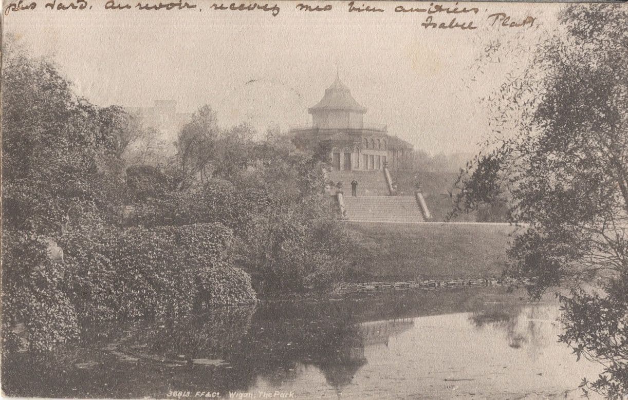 Wigan The Park River Lancs Antique 1910 Postcard