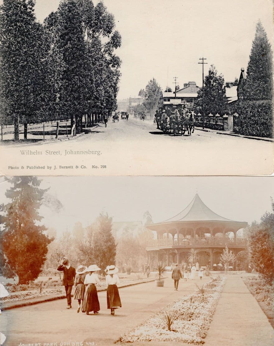 Wilhelm Street Joubert Park South Africa 2x Old incl RPC Postcard s