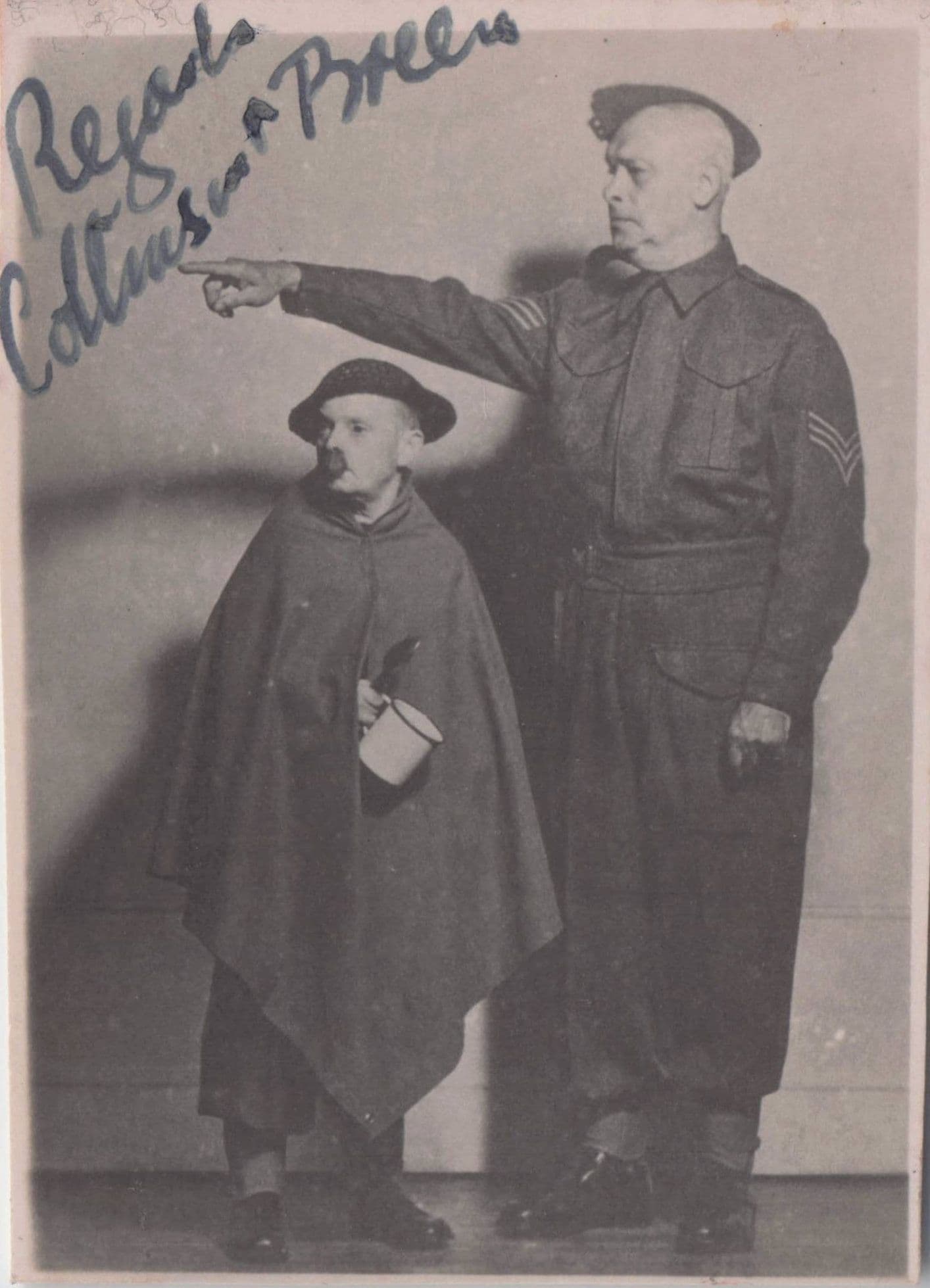 Will Collinson Alfie Dean BBC Military Comedians Old Hand Signed Photo