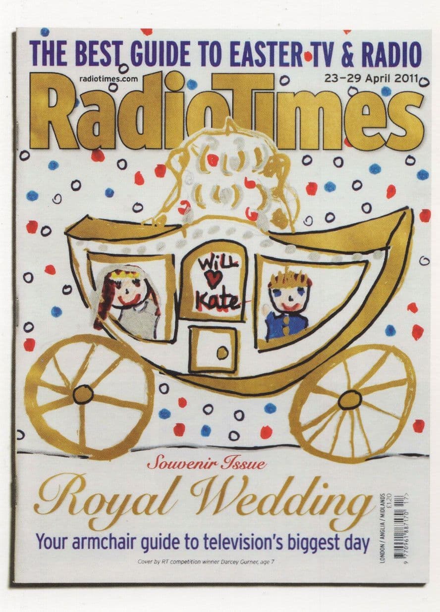 Will & Kate Coach Royal Wedding 2011 Radio Times Magazine Postcard