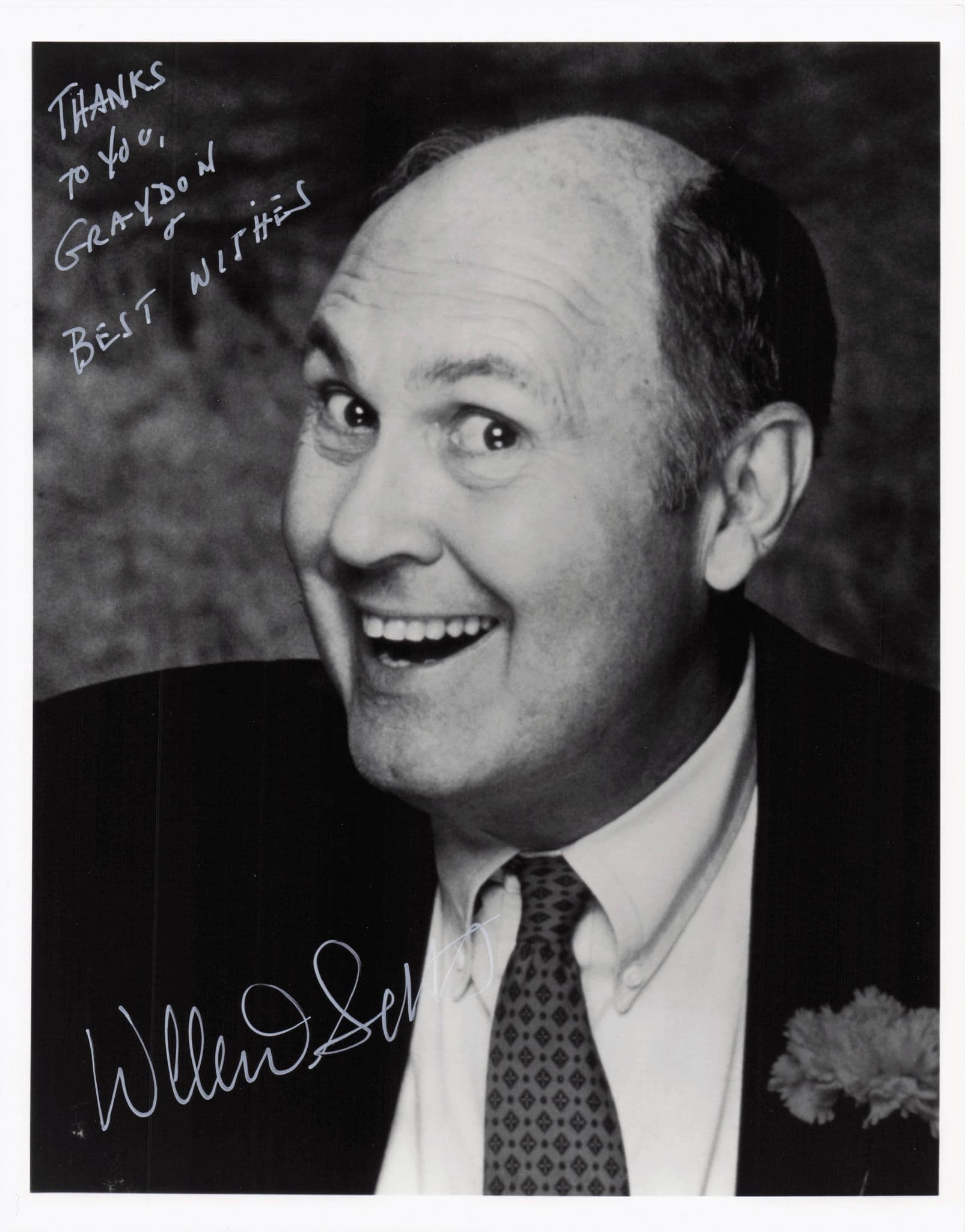 Willard Scott Weatherman McDonalds Hand Signed 10x8 Letter