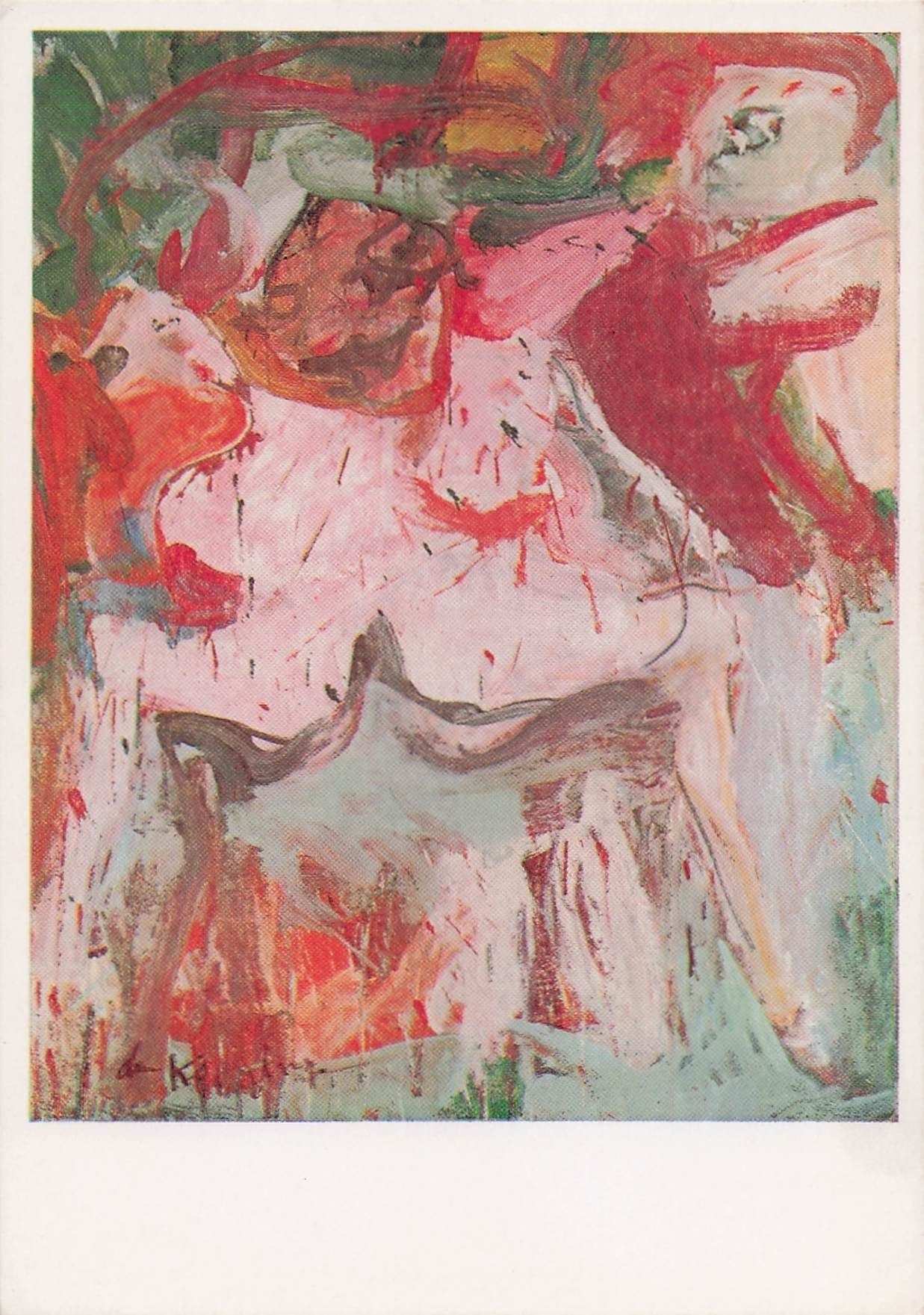 Willen De Kooning The Visit Tate Gallery Painting Postcard