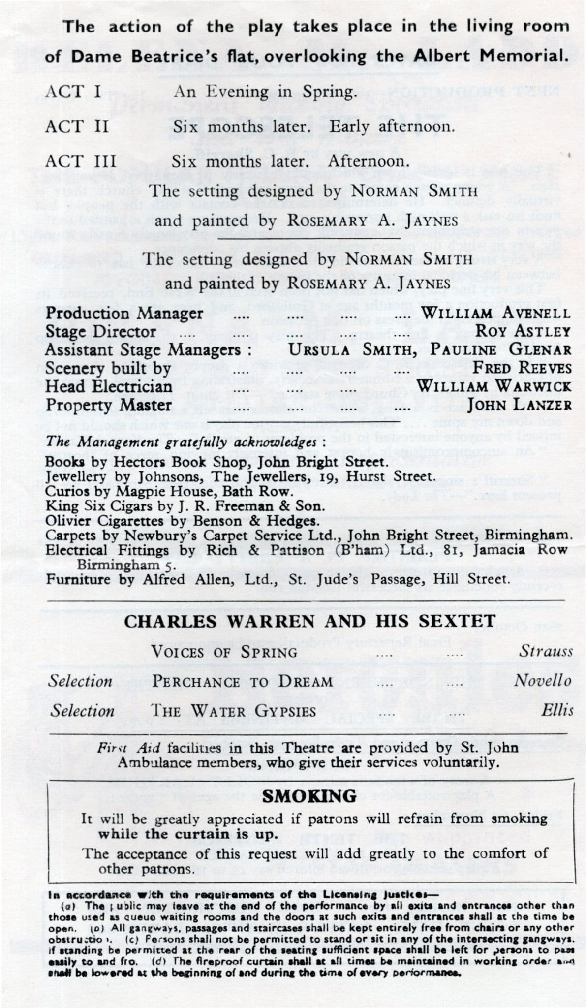 William Avenell of Crossroads TV Show Mr Lovejoy Old Theatre Programme