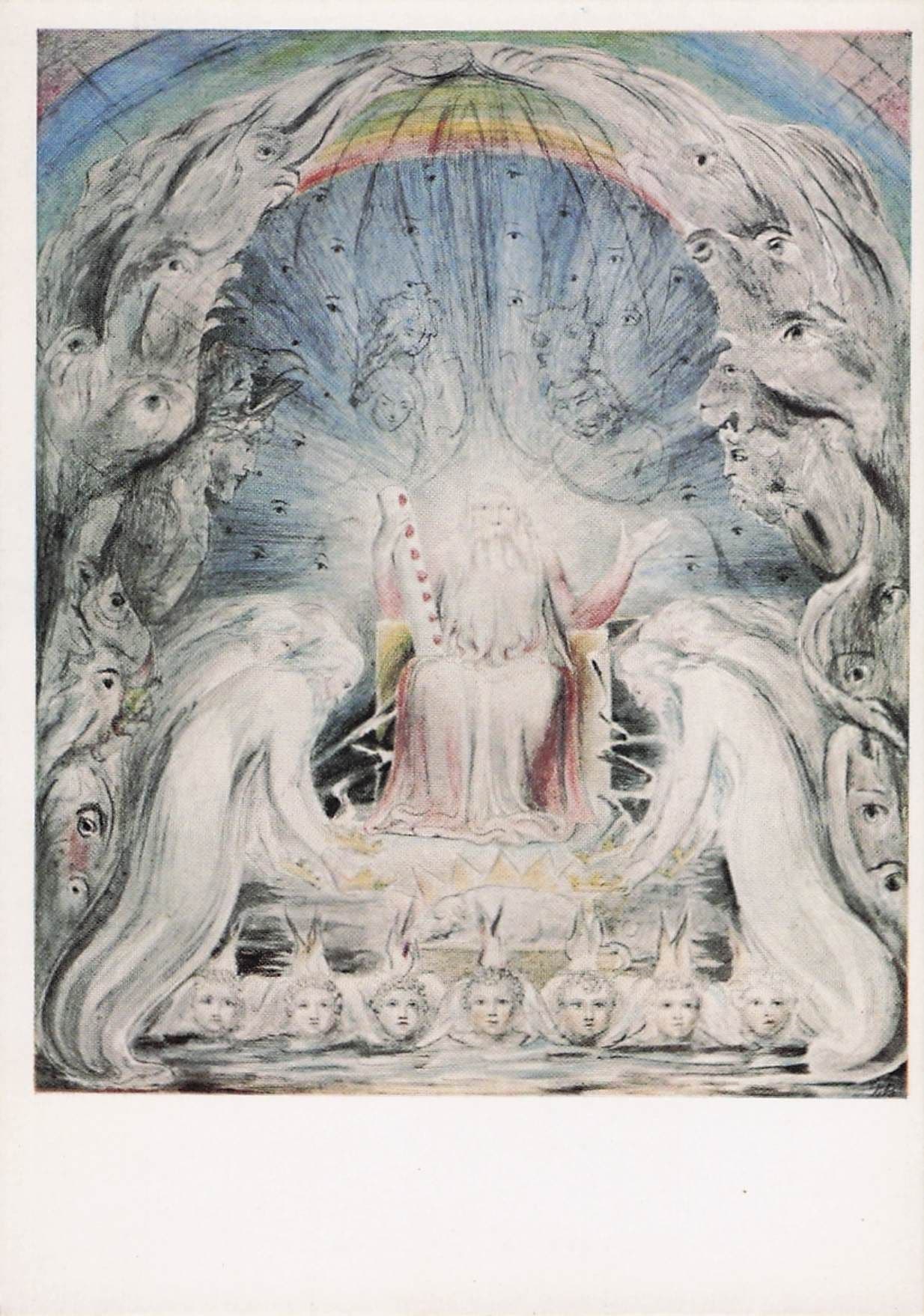 William Blake The Four & Twenty Elders Tate Gallery Painting Postcard