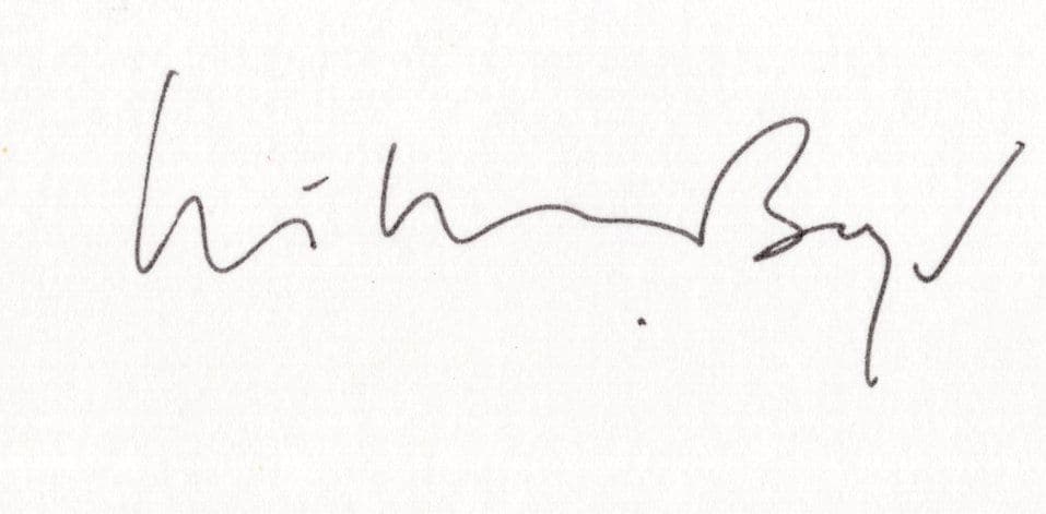 William Boyd Book Author Hand Signed Autograph Card