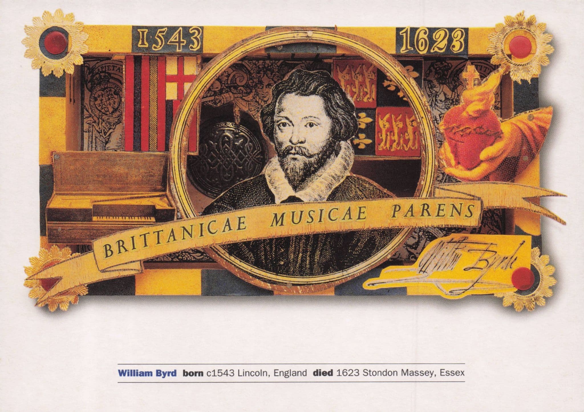 William Byrd Classical Music BBC Composer Art Advertising Postcard