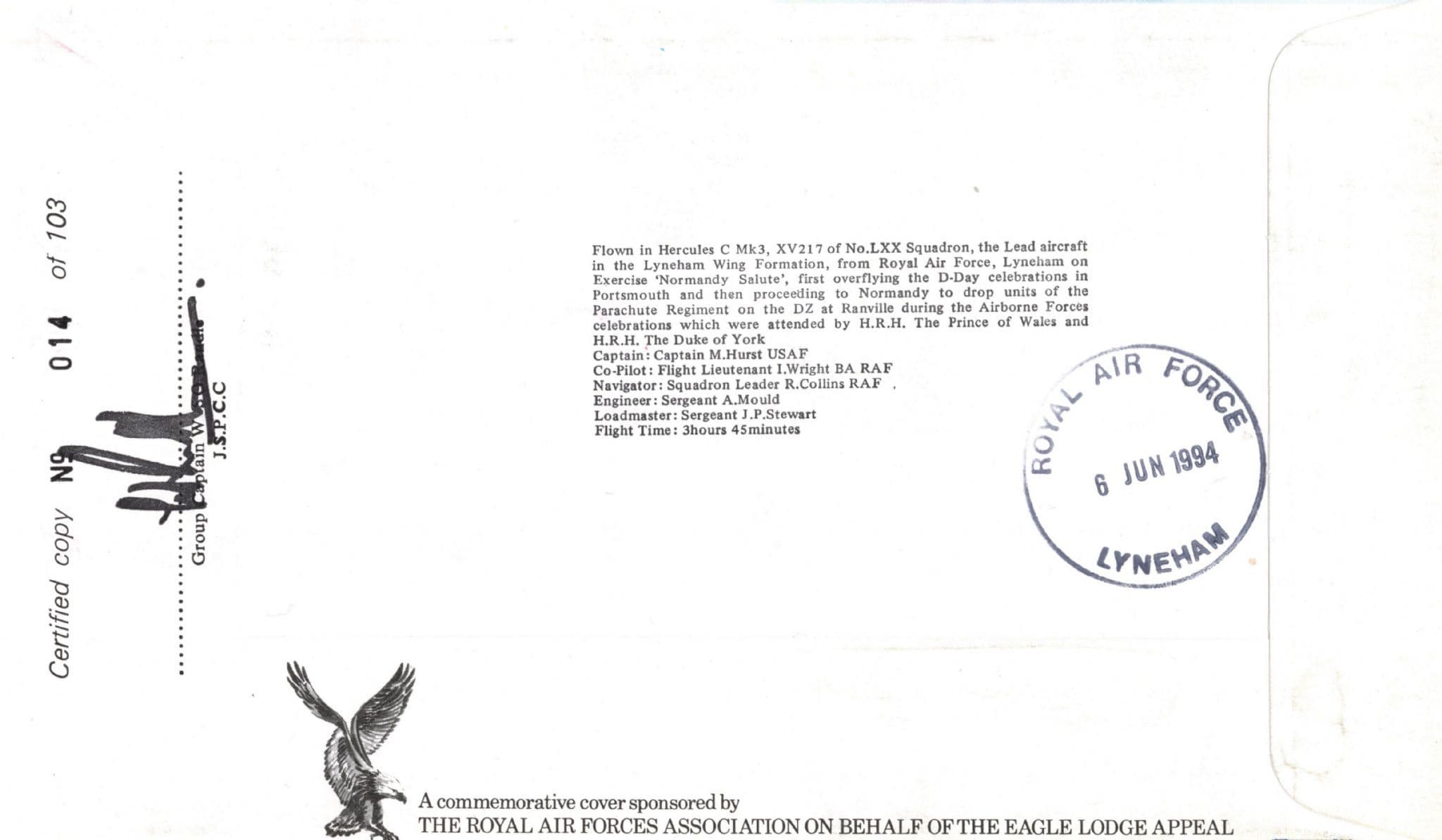 William Crowe Jnr Operation Overlord WW2 Military Hand Signed FDC