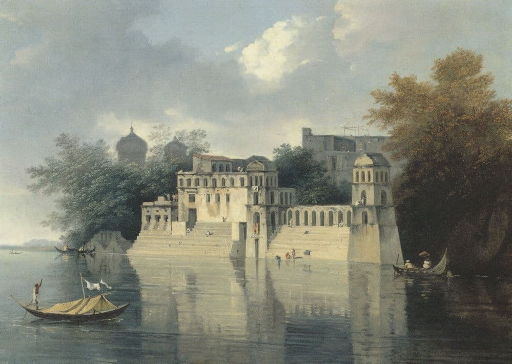 William Hodges The Ghauts At Benares Old Romanticism 1787 Painting Postcard