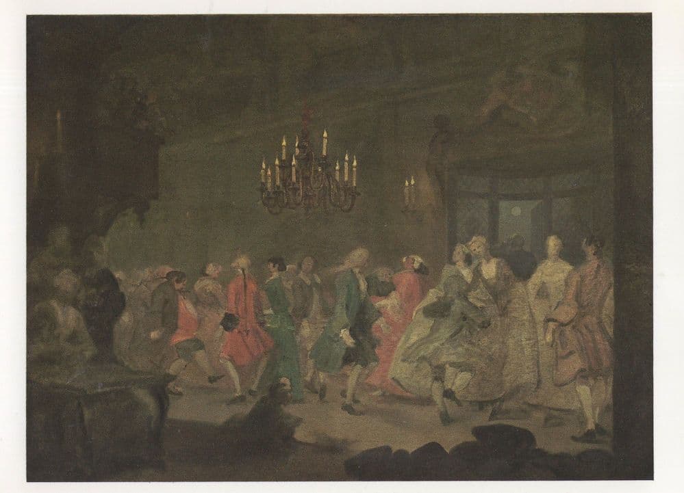 William Hogarth The Dance Painting Tate Gallery Postcard