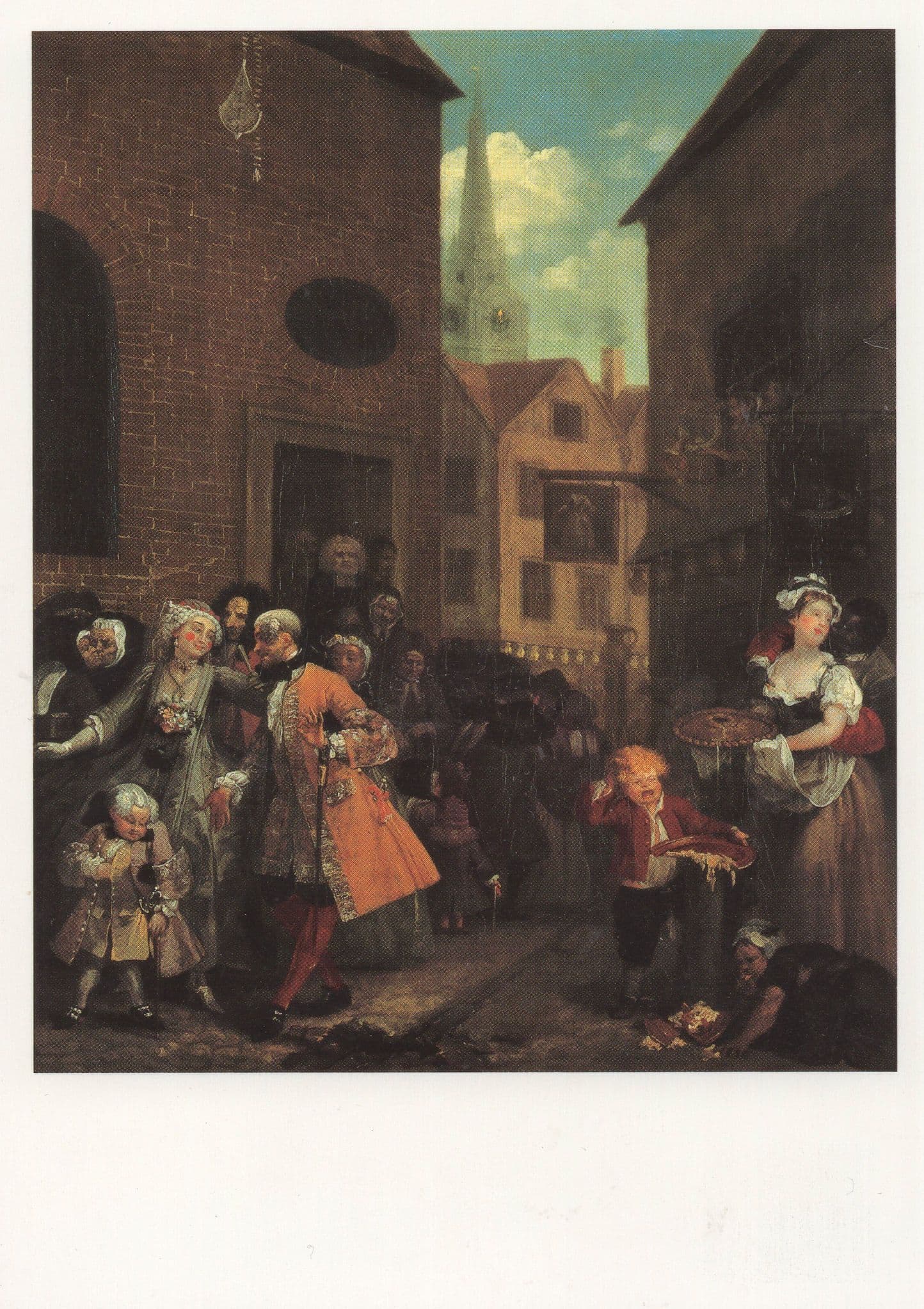 William Hogarth The Four Times Of Day Tate Gallery Painting Postcard