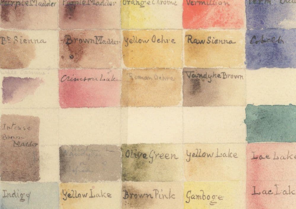 William JMW Turner Watercolour Test Paper Victorian Artifact Painting Postcard