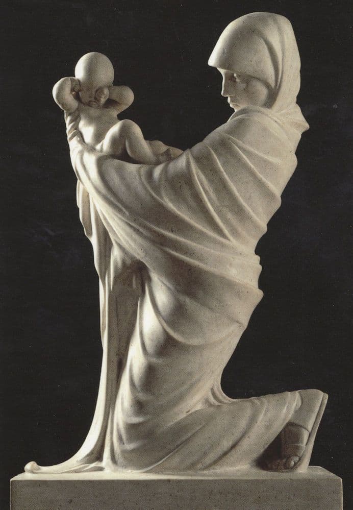 William Reid Dick The Child 1927 Statue Sculpture Gallery Postcard