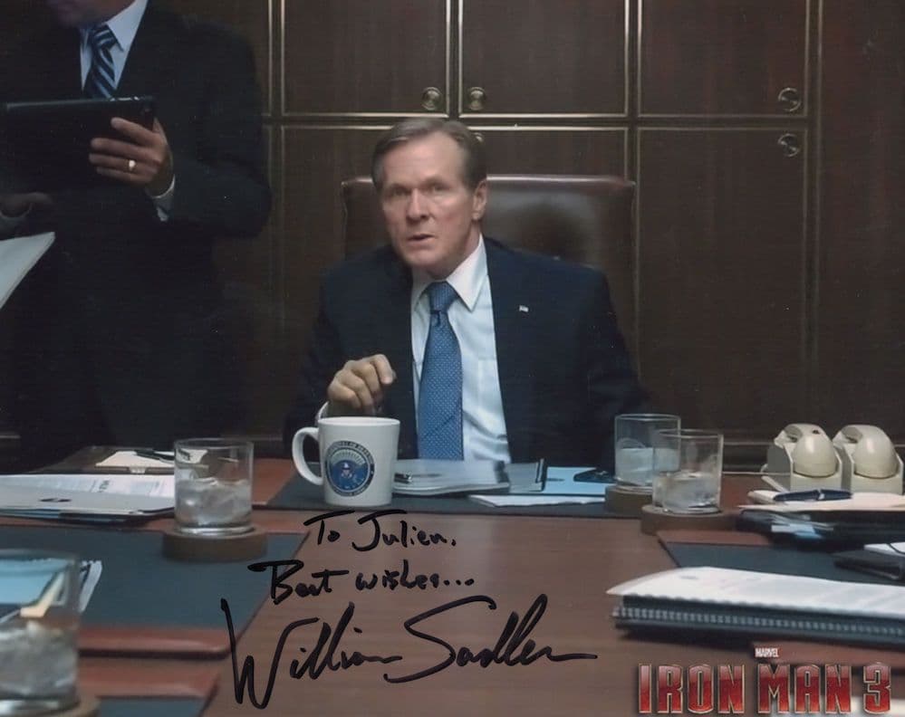 William Sadler Of The Shawshank Redemption in Marvel Iron Man 3 10x8 Hand Signed Photo