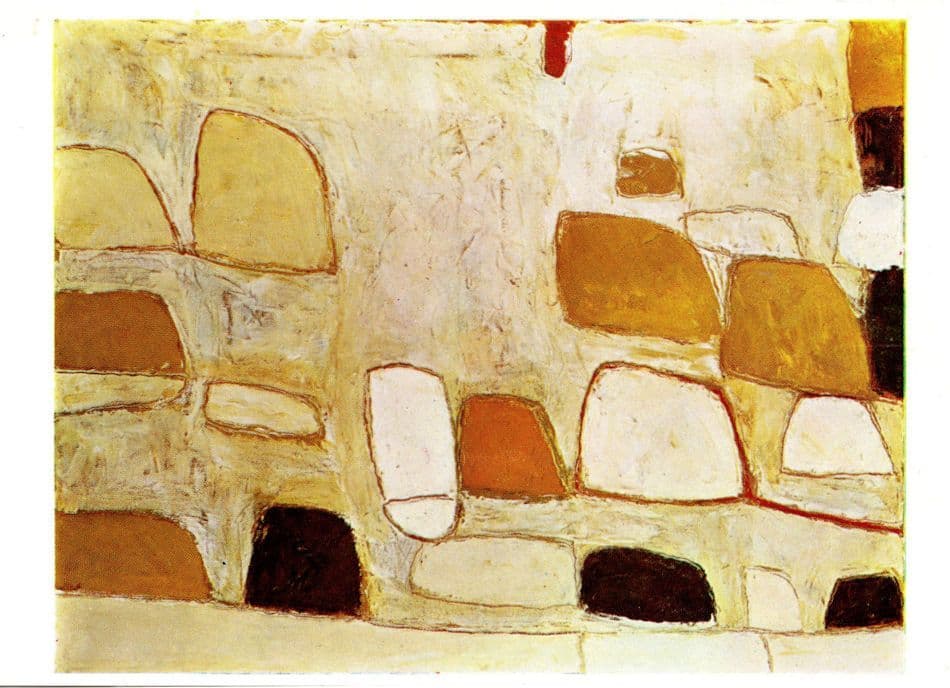 William Scott Ochre 1958 Painting Tate Gallery Postcard
