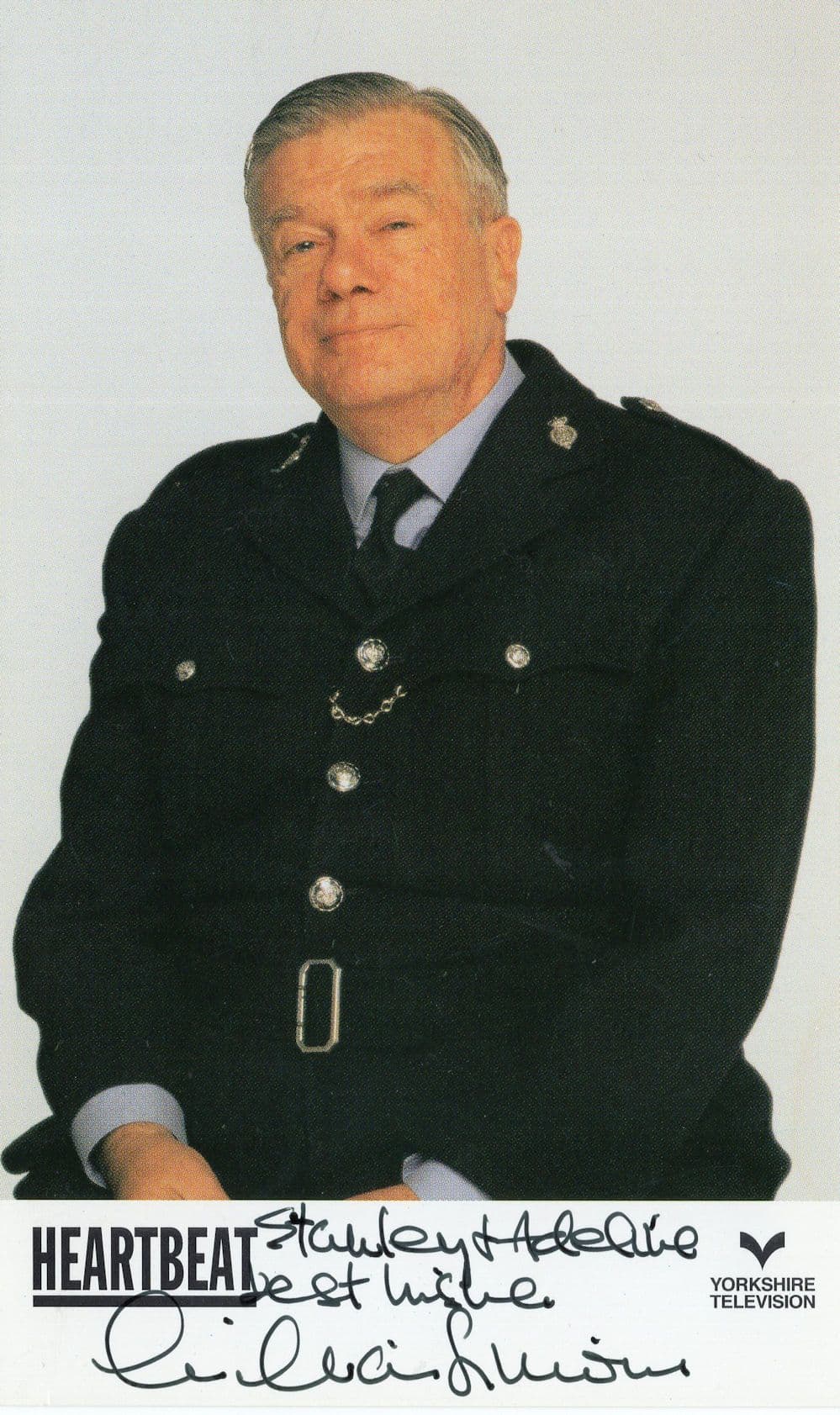 William Simons Alf Ventress Heartbeat Hand Signed Cast Card Photo