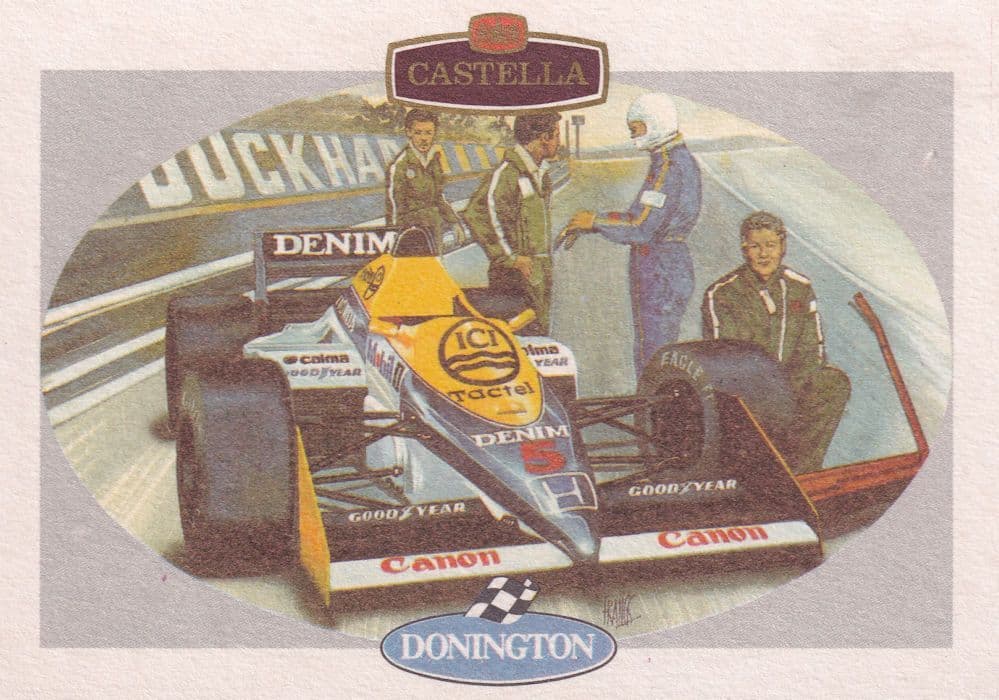 Williams FW10 F1 Motor Racing Castella Vintage Rare Beer Mat