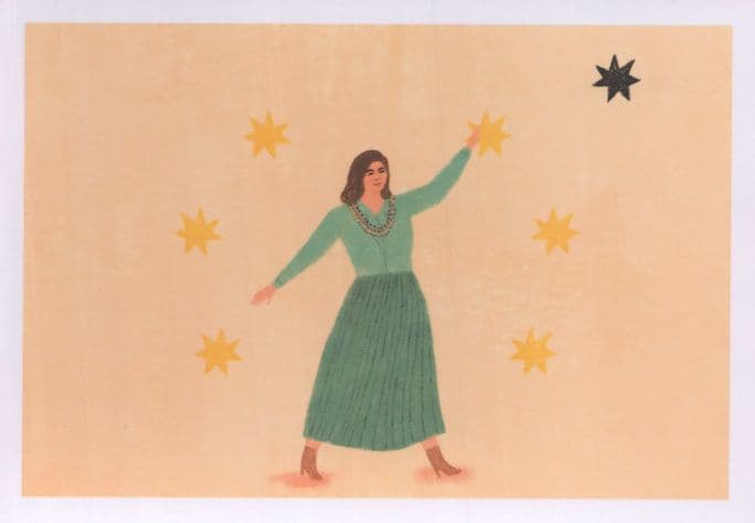 Wilma Mankiller Cherokee Nation Womens Leader Rights Painting Postcard