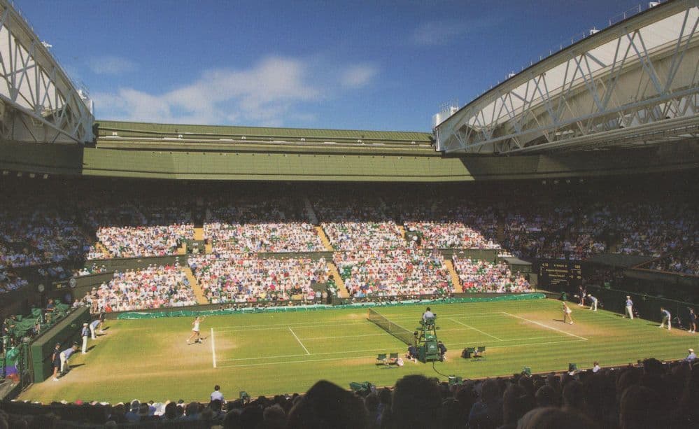 Wimbledon Tennis Championship Centre Court Match Summer Postcard