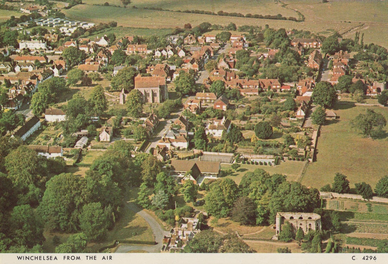 Winchelsea From The Air Sussex Aerial Postcard