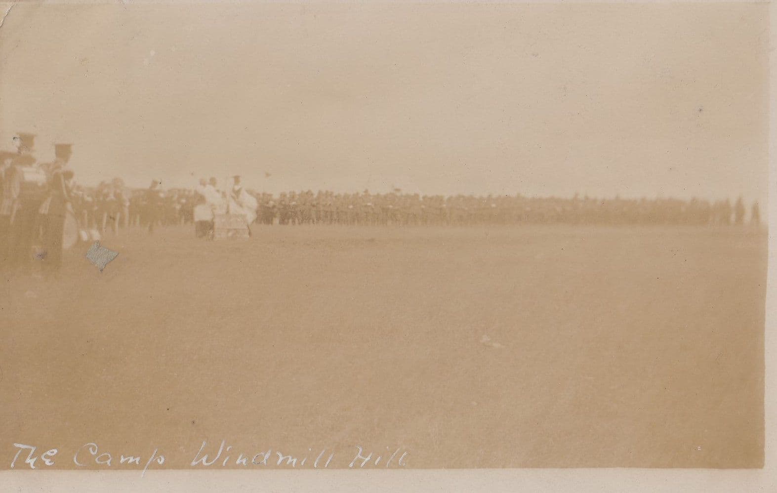 Windmill Hill Military Camp 1909 Antique Real Photo Army Formation Postcard