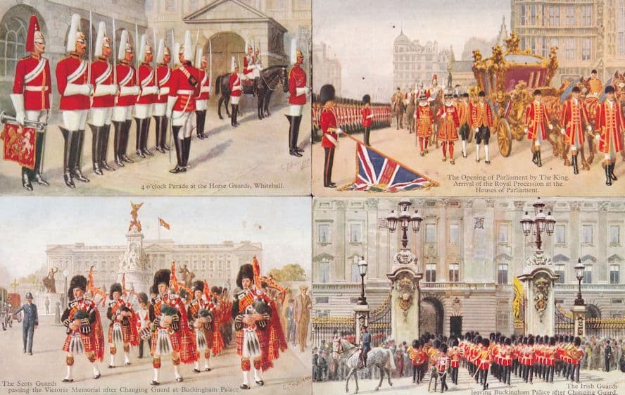 Windsor Changing Of The Guard Military London 7x Old Postcard s
