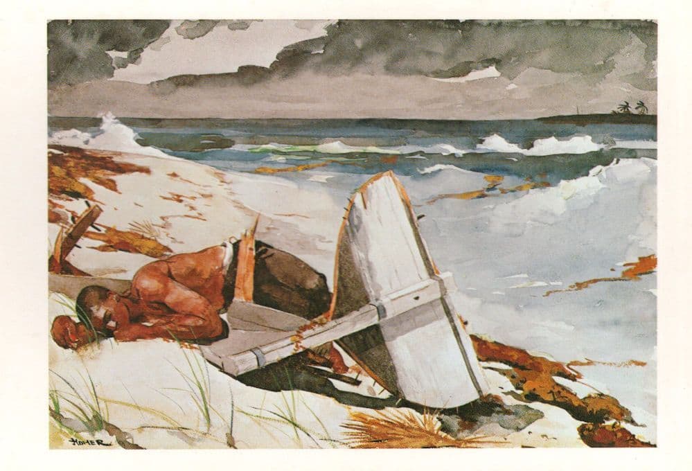 Winslow Homer After The Hurricane Bahamas Victorian Painting Postcard