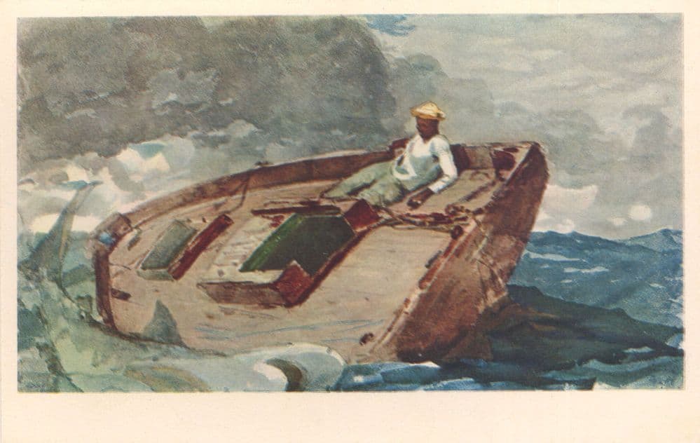 Winslow Homer The Gulf Stream Boat Chicago Victorian Painting Postcard