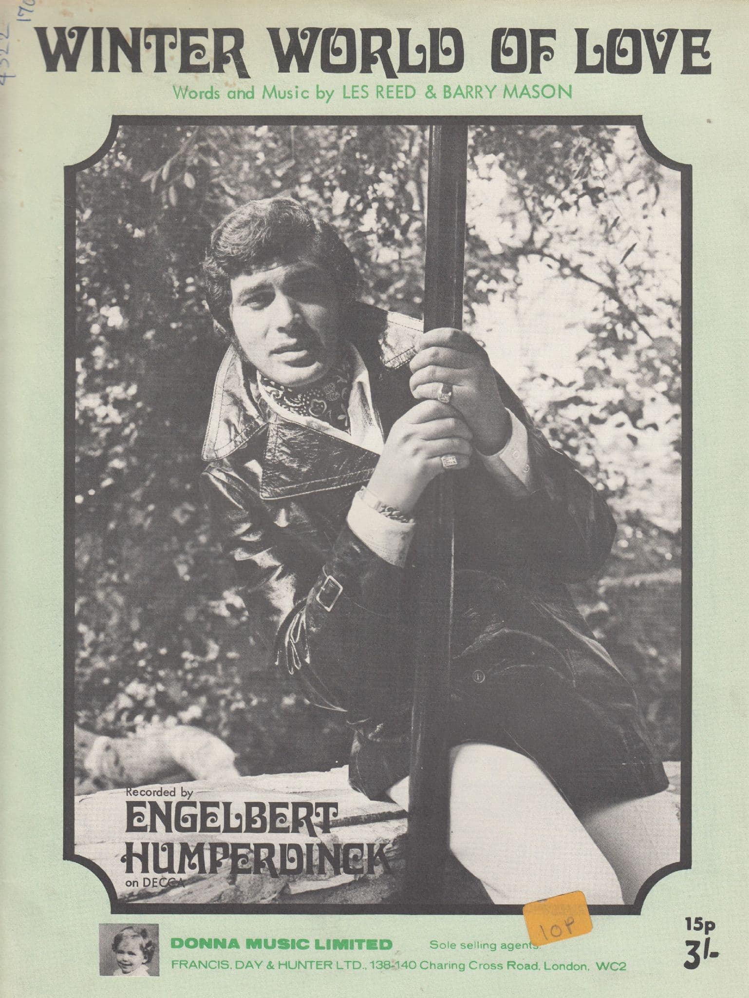 Winter World Of Love Engelbert Humperdinck 1970s Sheet Music