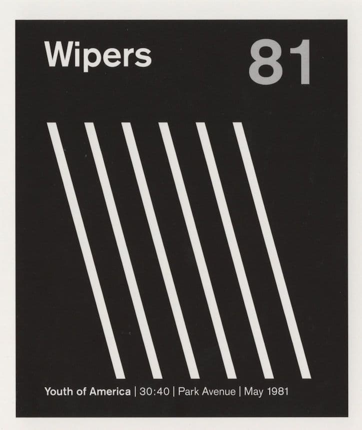 Wipers USA Punk Youth Of America Rock Park Avenue LP Postcard