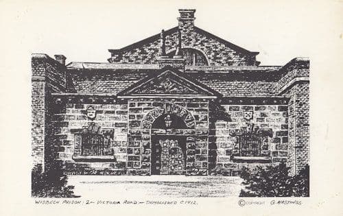 Wisbech Prison Cambridge Painting Postcard