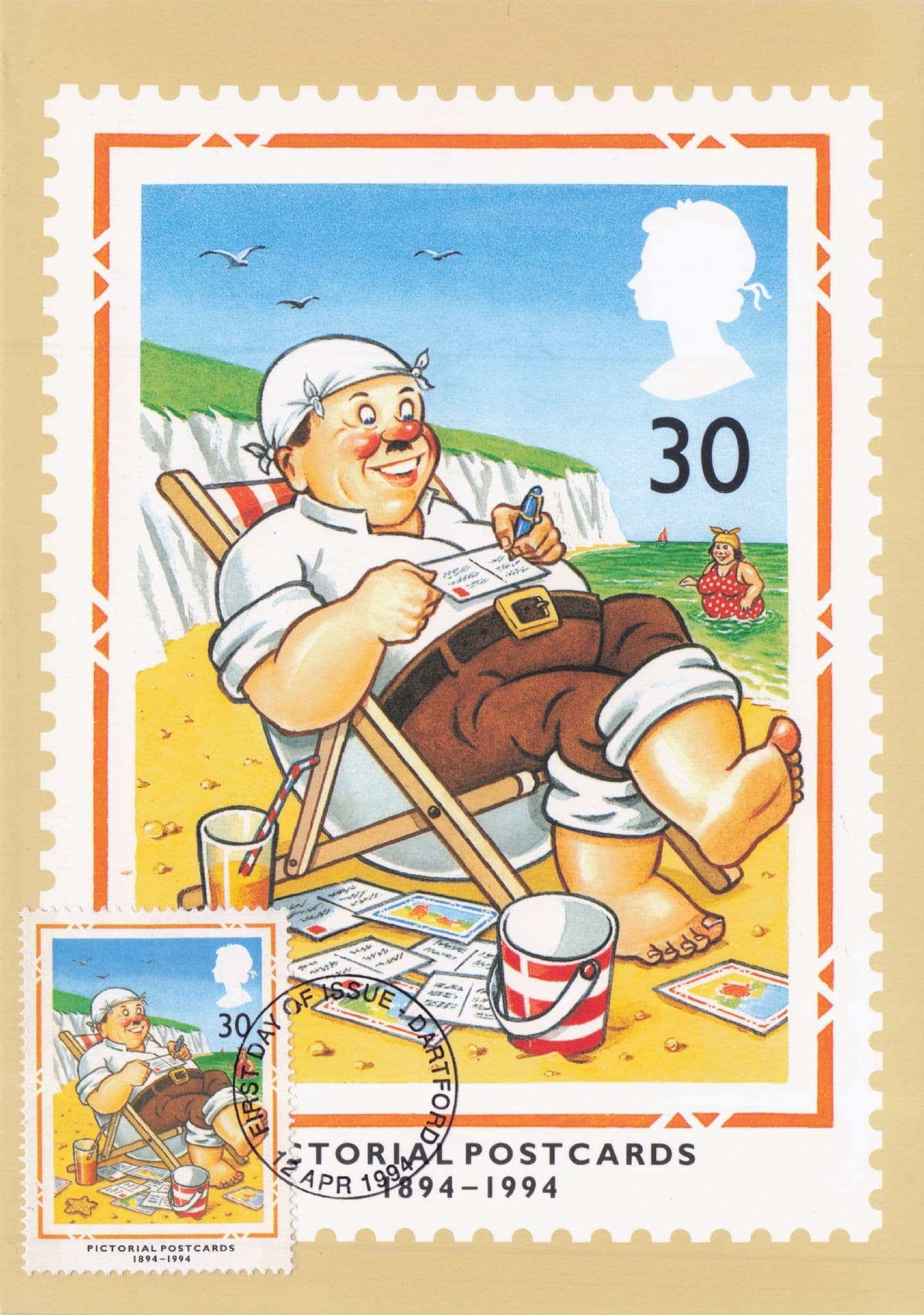 Wish You Were Here Comic Saucy Royal Mail First Day Cover Postcard