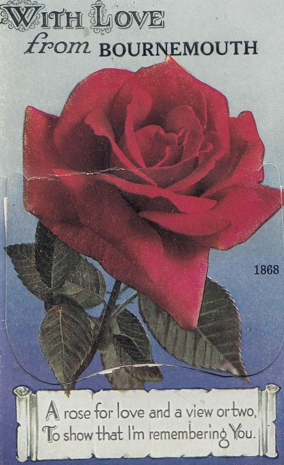 With Love From Bournemouth Mailing Folding Novelty Postcard