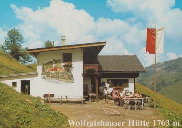 Wolfratshauser Hutte Austrian Lermoos Tirol Postcard
