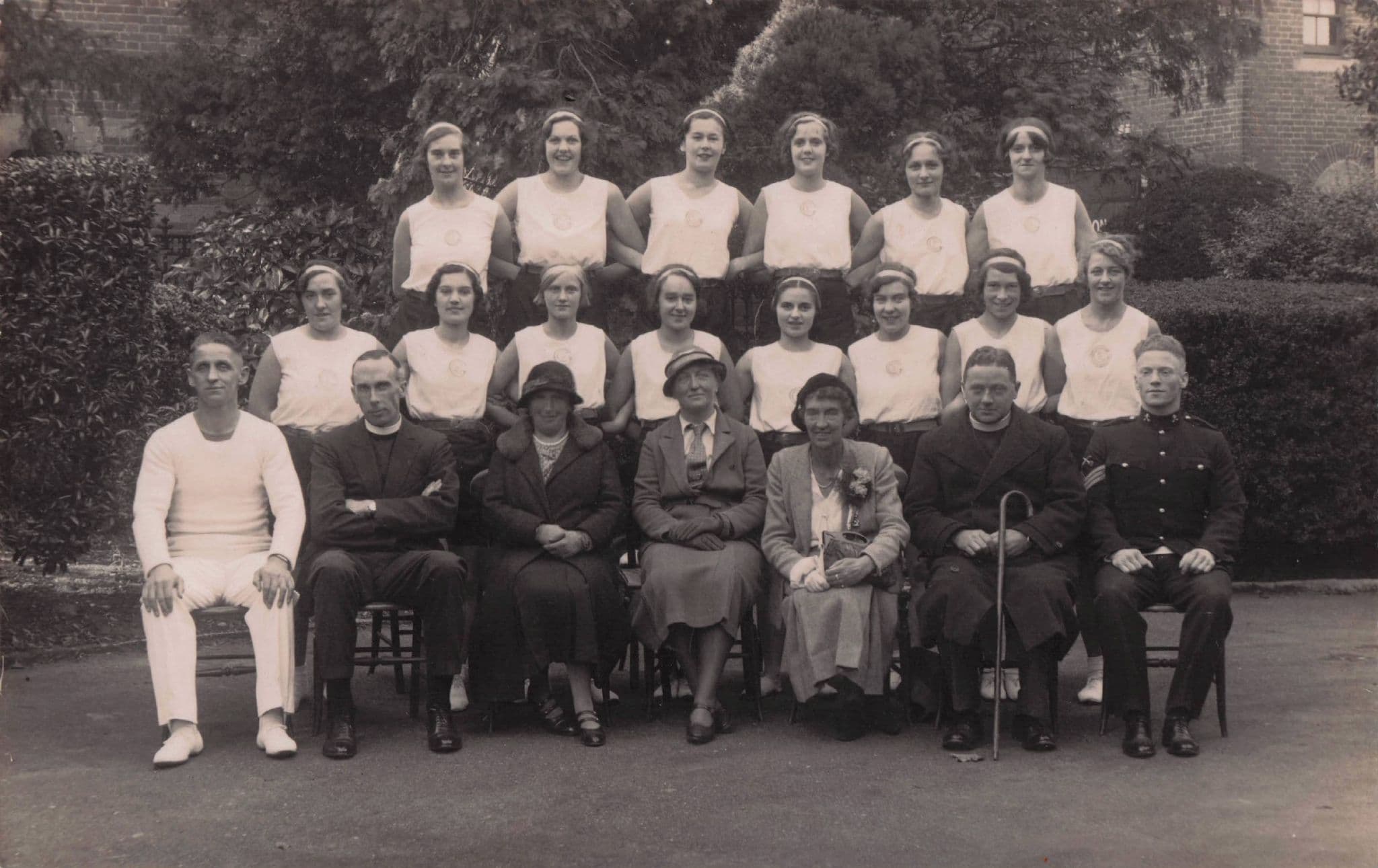 Womens & Military Chaplain Army Sports Team Maybe Hockey Real Photo Old Postcard