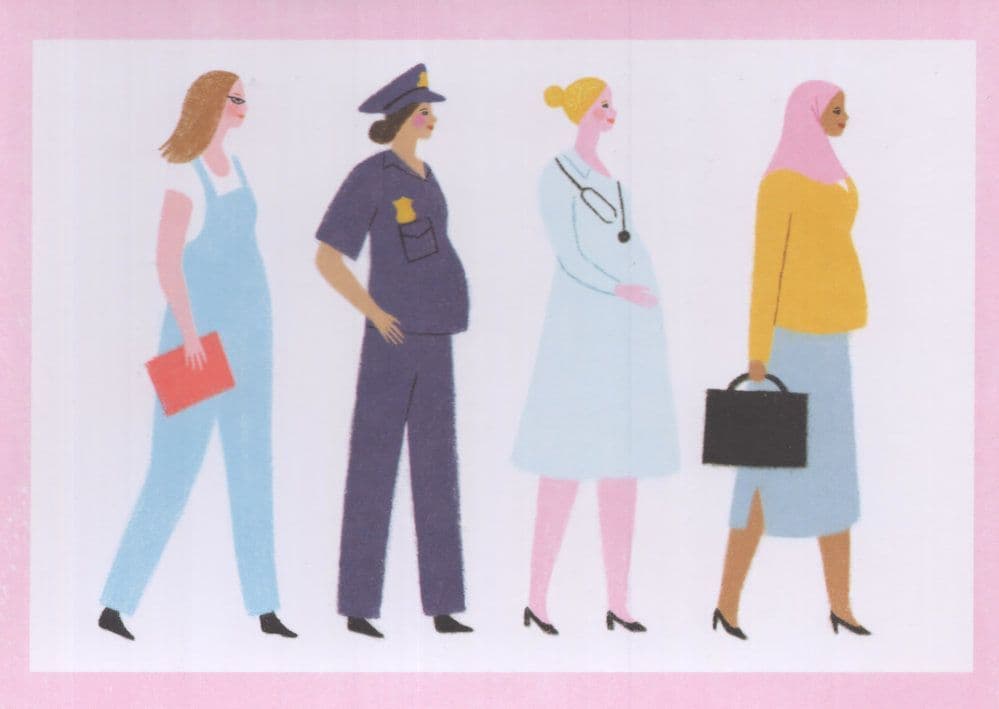 Womens Pregnancy Discrimination Act Pregnant Womans Rights Postcard