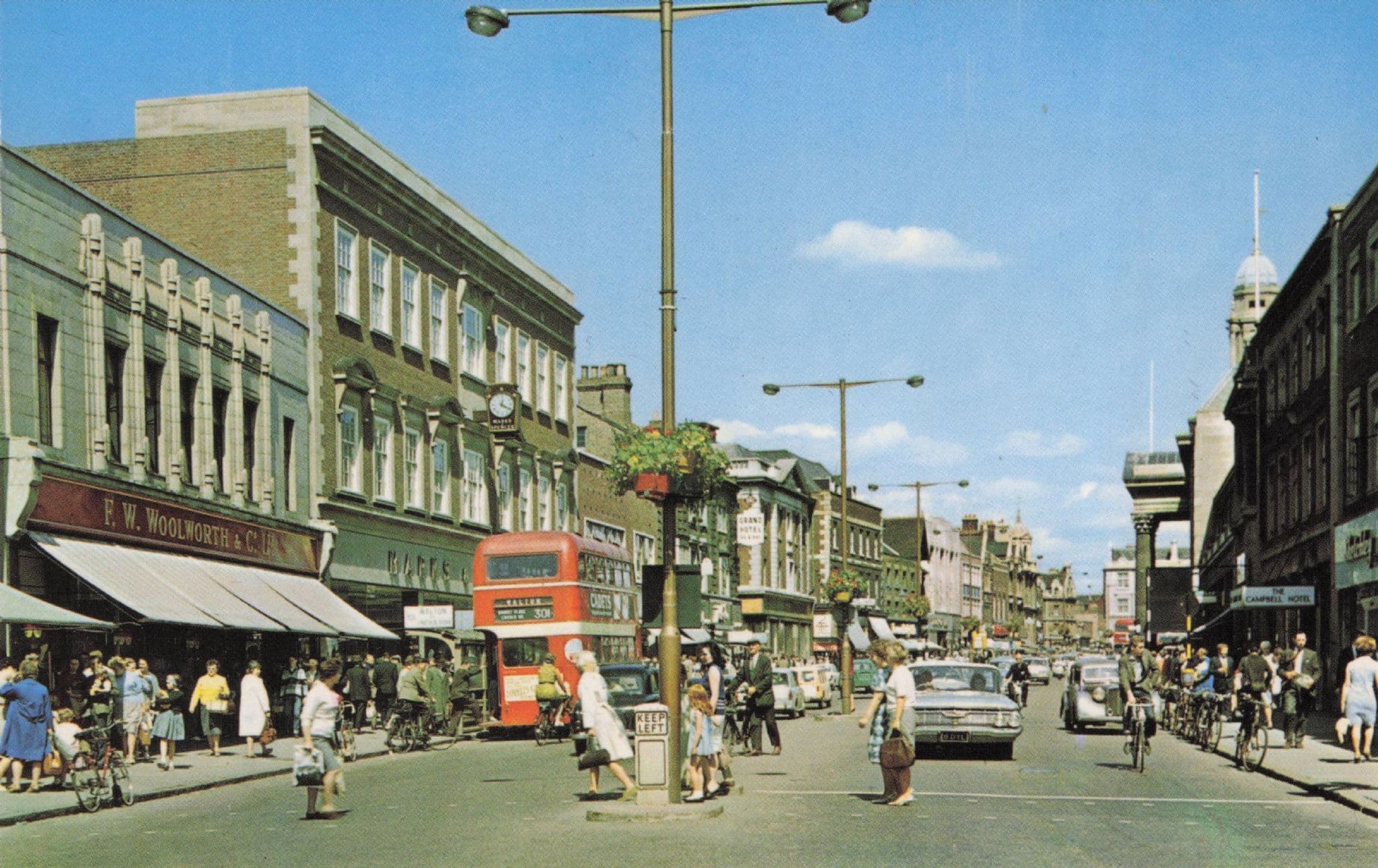 Woolworths Bridge Street Peterborough Rare 1970s Postcard