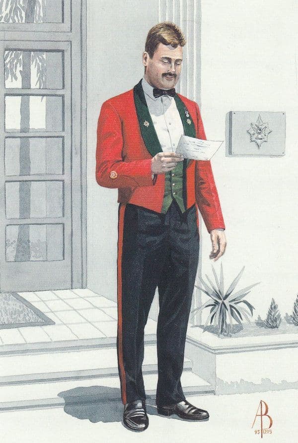 Worcester & Foresters Regiment Warrant Officer Uniform Postcard