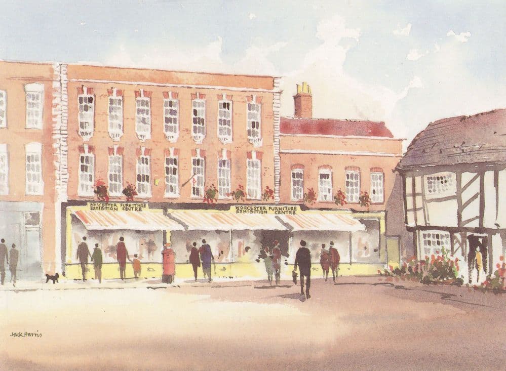 Worcester Furniture Exhibition Centre Painting Postcard