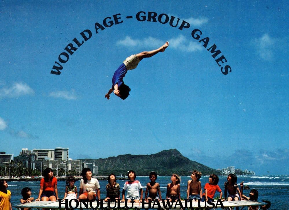 World Age Group Games Honolulu Hawaii USA Summersault Postcard