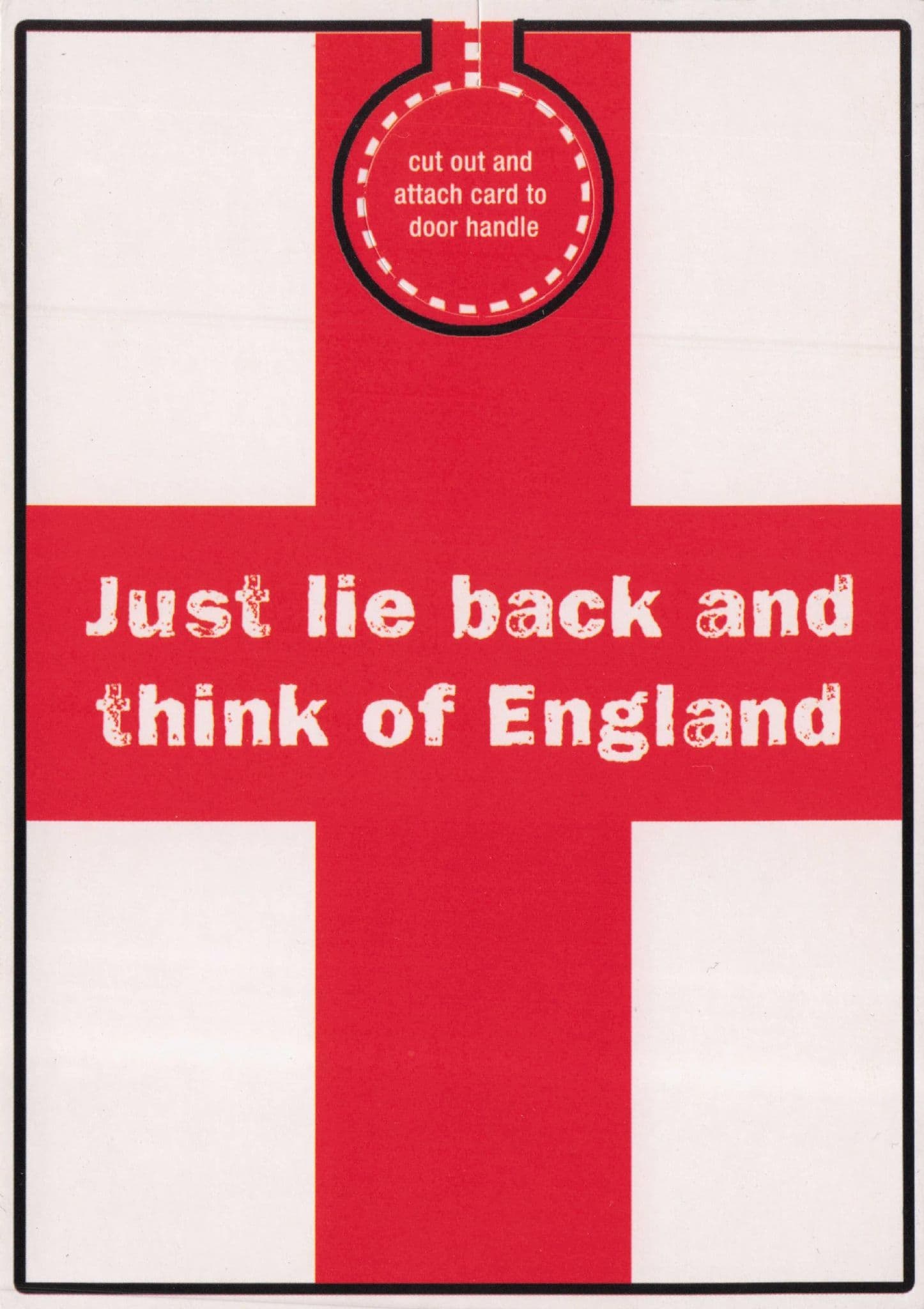 World Cup 2006 Door Handle Victory For England Football Postcard