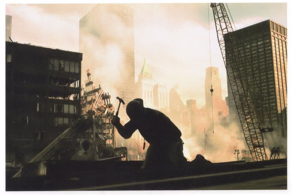 World Trade Centre Disaster 9/11 USA Construction Worker Postcard