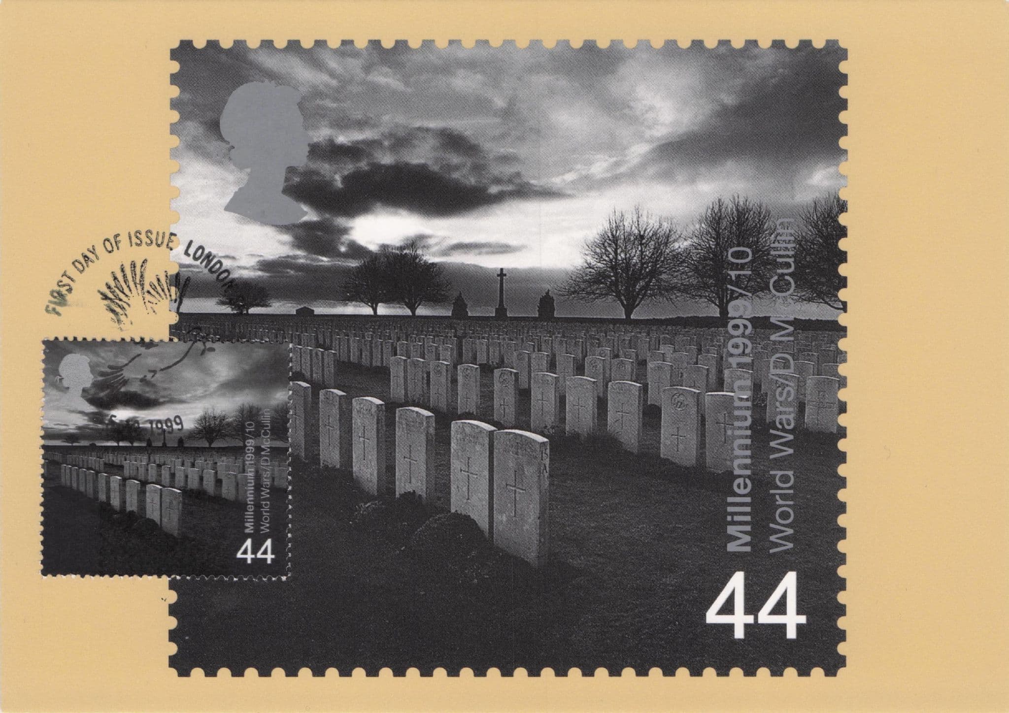 World Wars WW1 WW2 Monuments Gravestones FDC Postcard